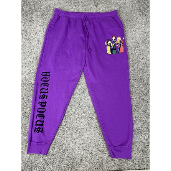 Disney Pants - Disney Hocus Pocus Pants Womens 3XL Purple Joggers Sweatpants Sanderson Sisters